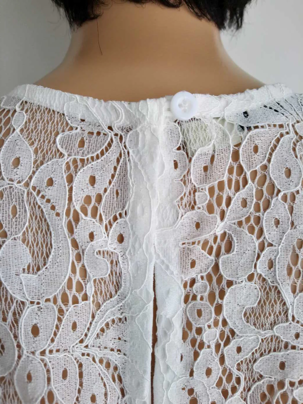 Blouse en dentelle BLEUE à rayures – Image 5