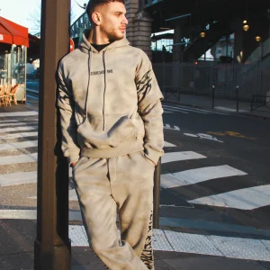 Ensemble Oversize Survêtement À Motif Flammes