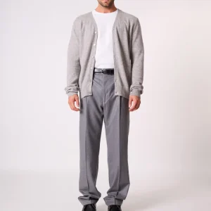 ERROL cardigan col v nuage chiné 100% cachemire