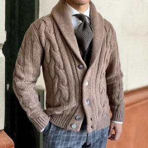 Laurent - Cardigan Élégant chaud en tricot homme