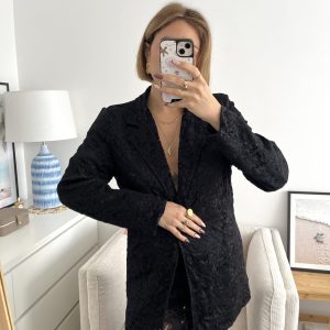 Blazer noir dentelle