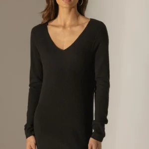 GARMOUTH tunique col v noir 100% cachemire