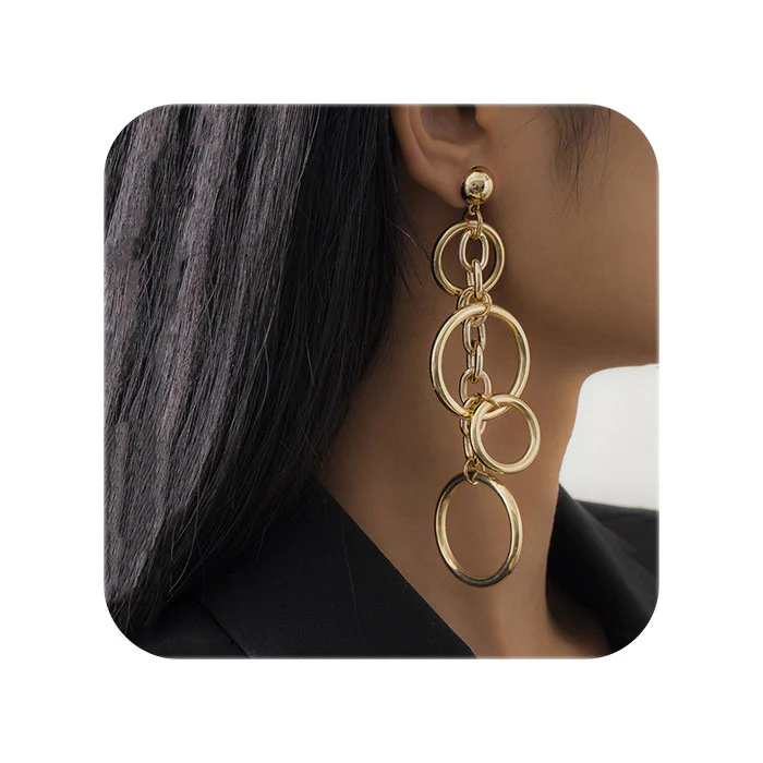 Boucle d'Oreille Grosse Chaine – Image 5