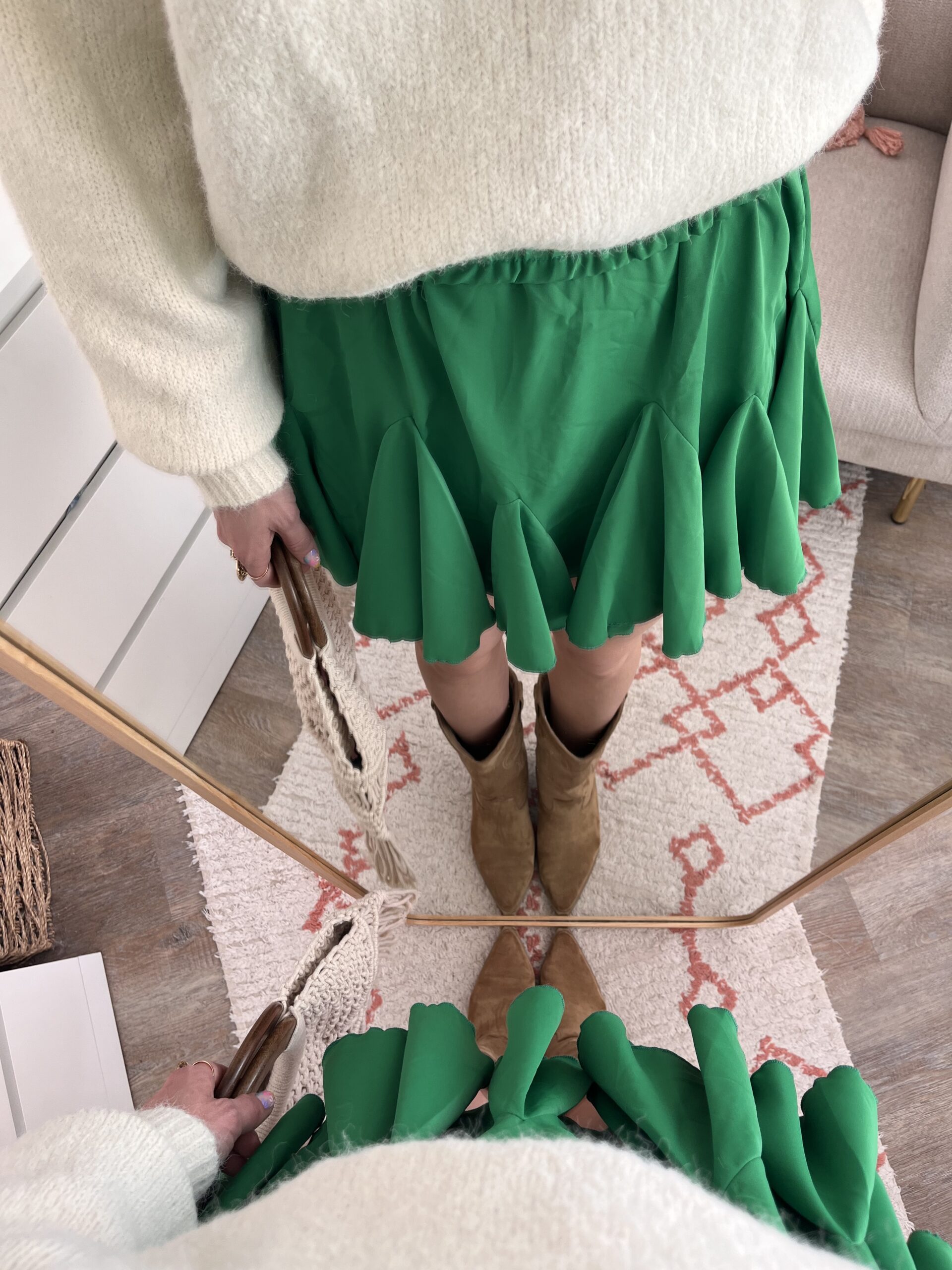 Jupe à volants verte – Image 3