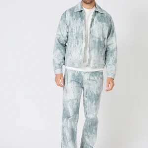 Ensemble Veste & Pantalon En Denim Effet Délavé