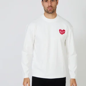 T-Shirt Manches Longues - Coeur Rouge Brodé 'Seconde Saison'