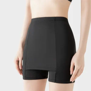 Jupe-short sous robe noir pour femme
