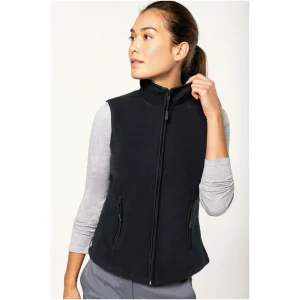 Gilet micropolaire sans manches zippé femme