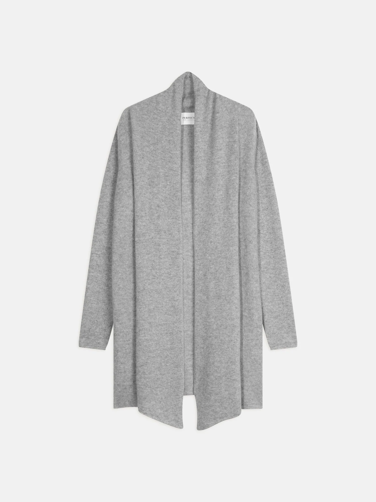 KARA veste longue ouverte col châle nuage chiné 100% cachemire – Image 6