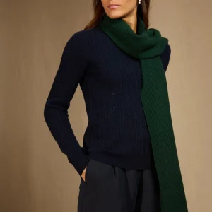 LOUANE écharpe 4 fils cyprès 100% cachemire