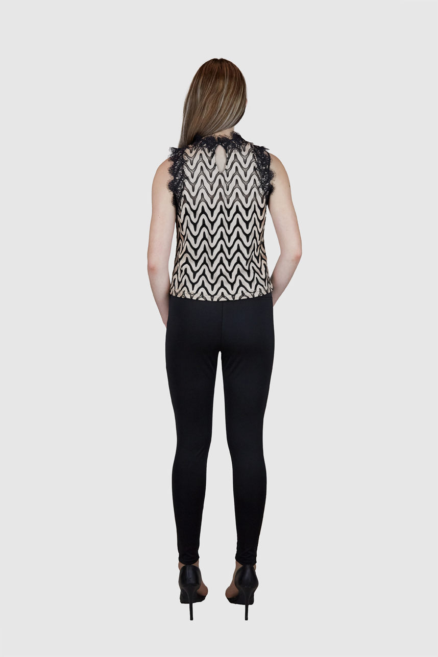 Top en dentelle bicolore – Image 3