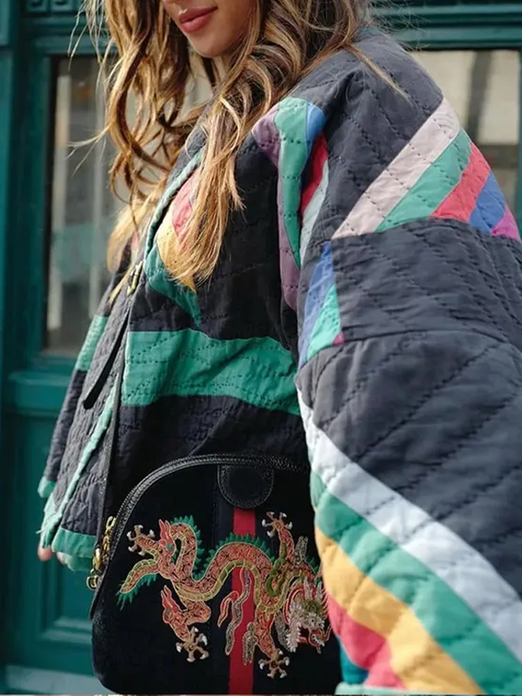 Juliette - Veste Matelassée Rayée – Image 6