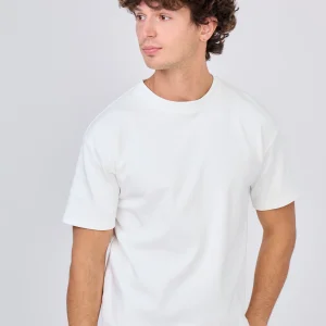 T-Shirt uni à manche courte - Blanc