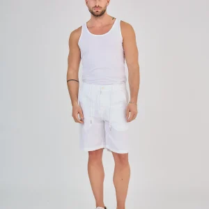 Short en Lin Blanc