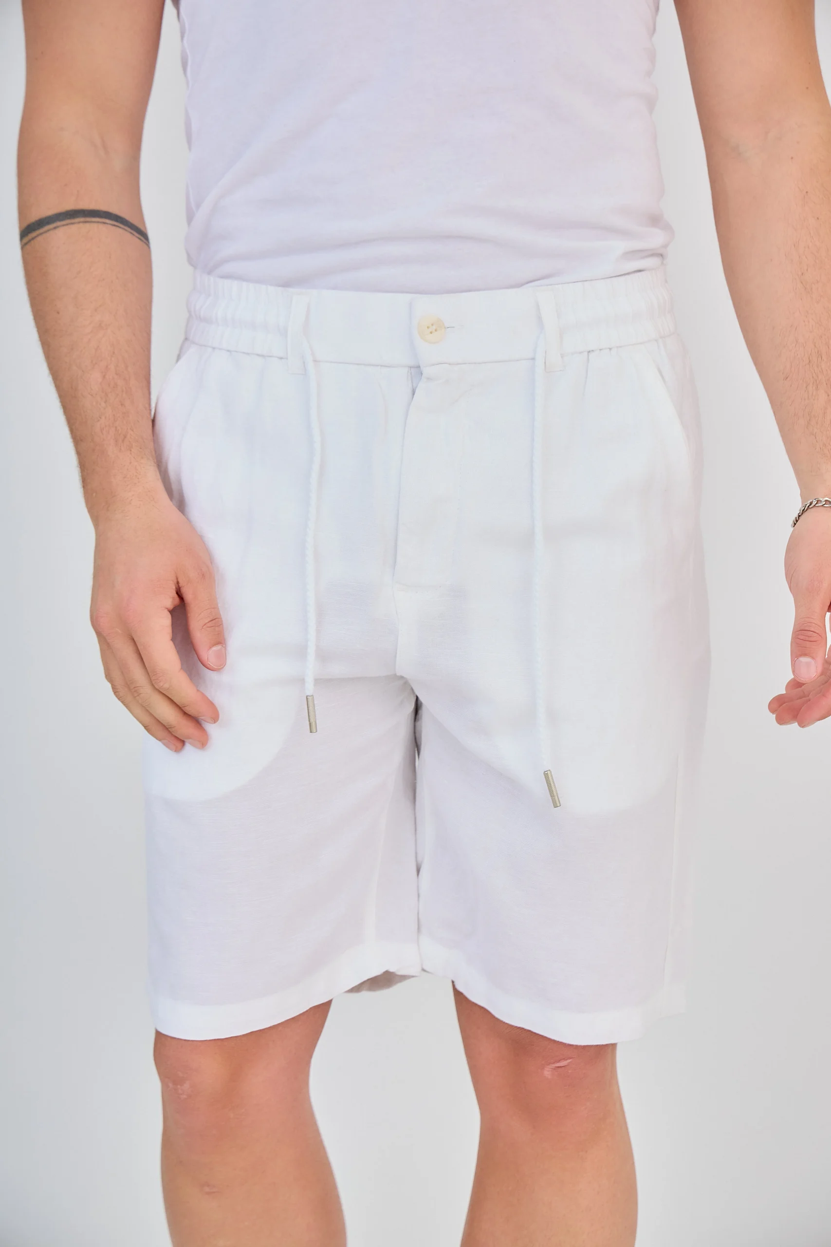 Short en Lin Blanc – Image 5