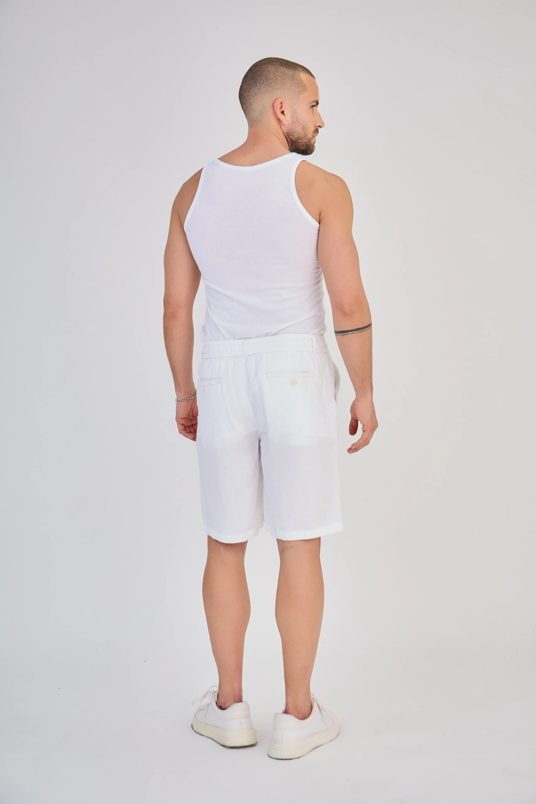 Short en Lin Blanc – Image 4