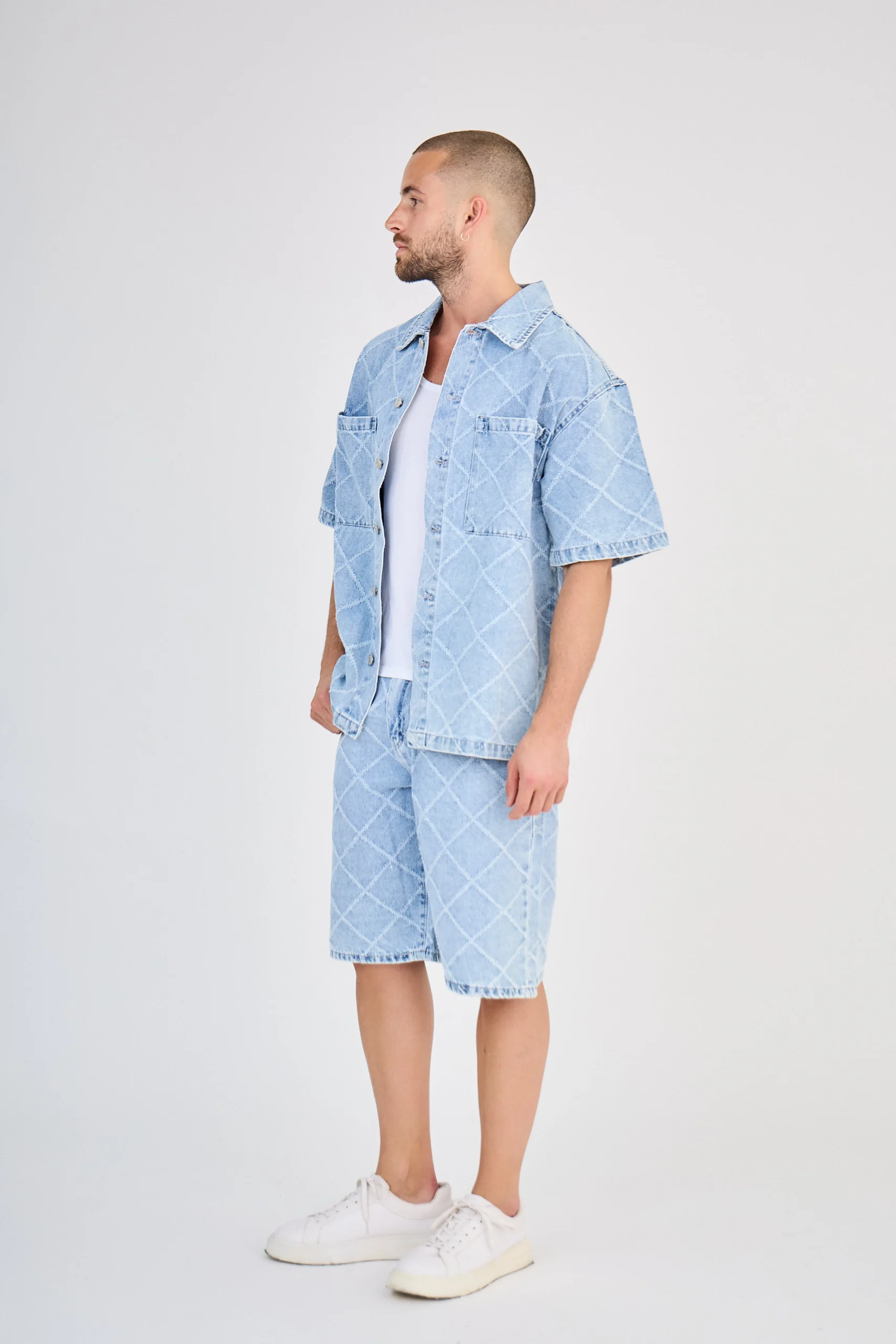 Ensemble Jeans Bleu Carreaux – Image 3