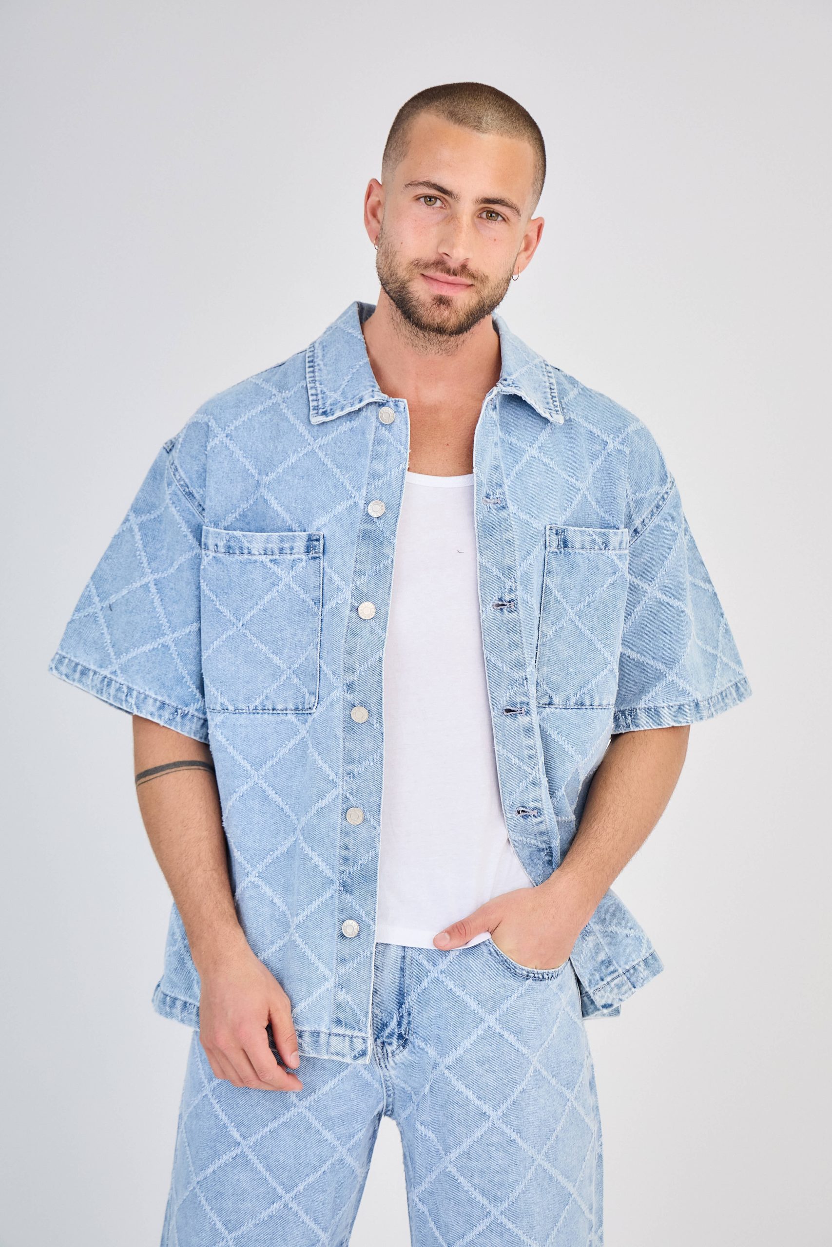 Ensemble Jeans Bleu Carreaux – Image 6
