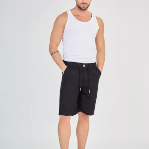Short en Lin Noir