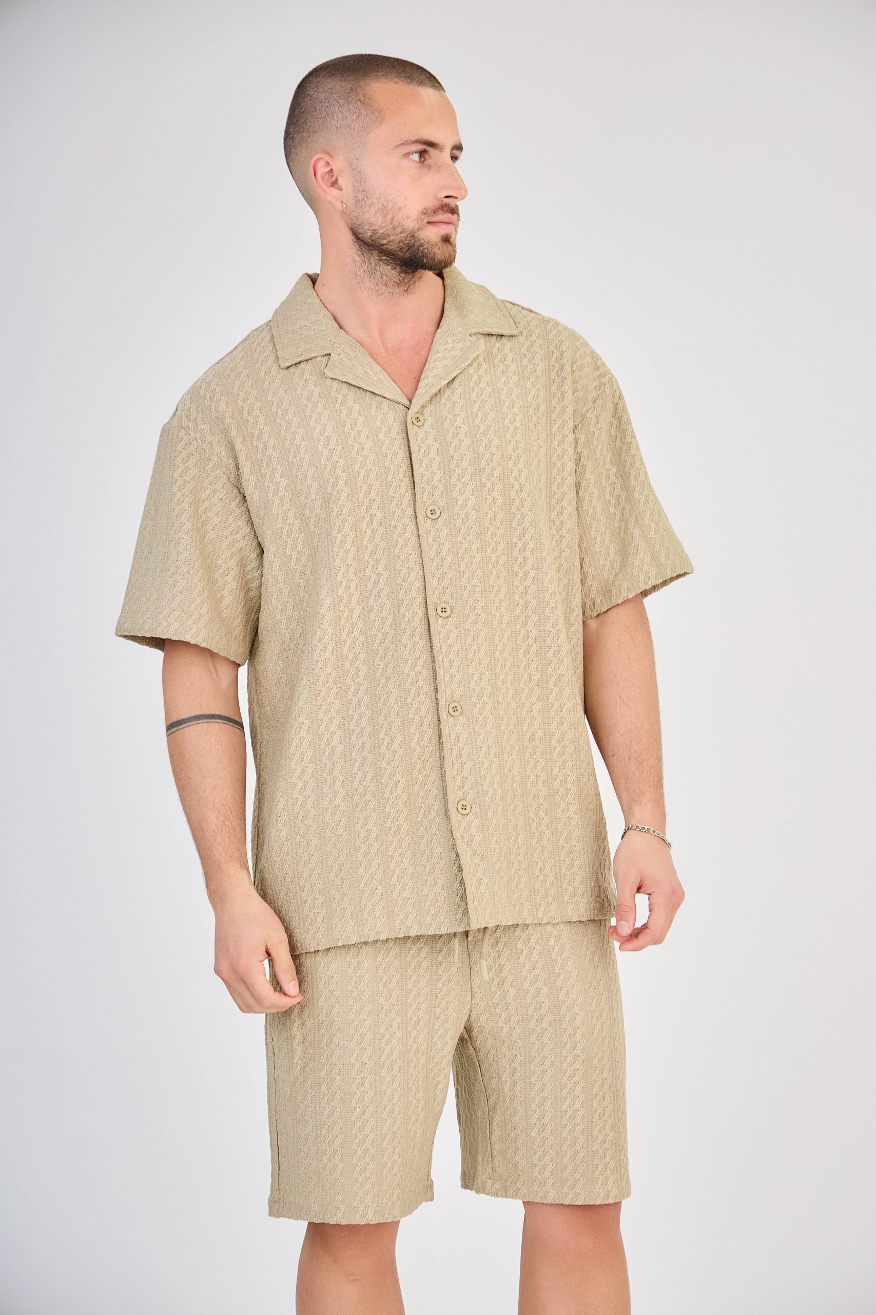 Ensemble Homme en Maille Ajourée - Blanc – Image 7