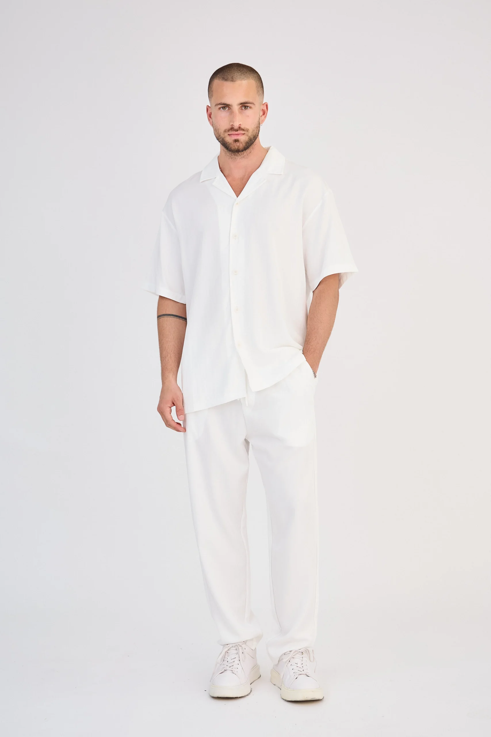 Ensemble Chemise & Pantalon - Blanc – Image 2