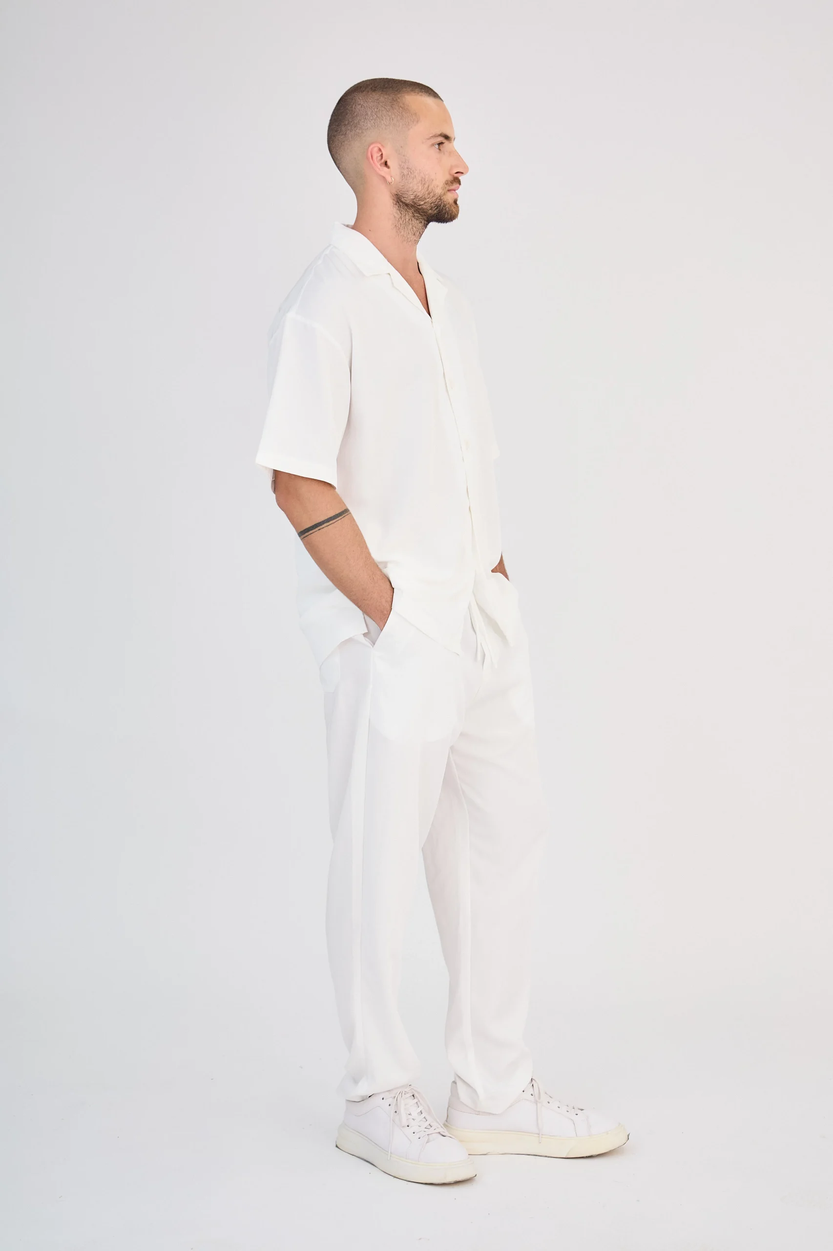 Ensemble Chemise & Pantalon - Blanc – Image 3