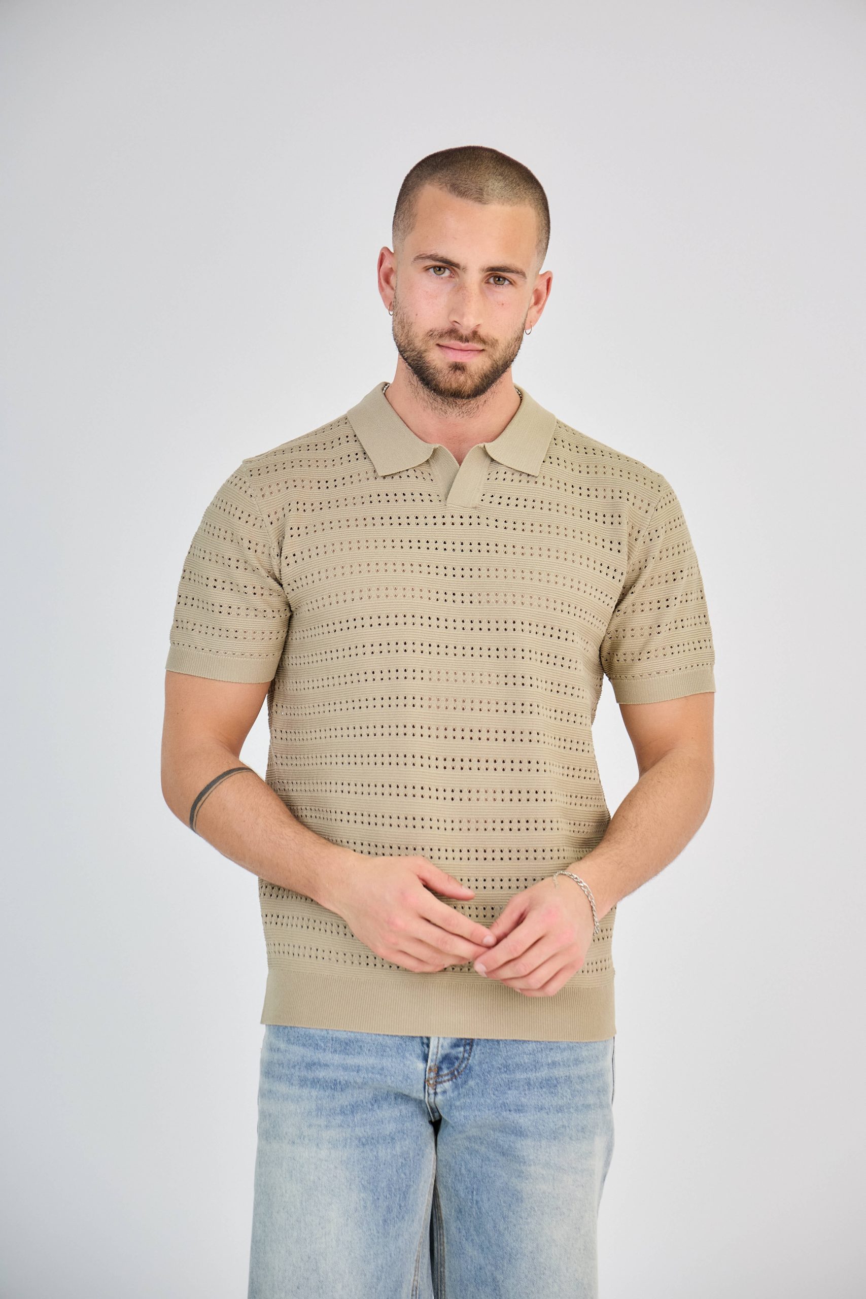 Polo en Maille Bleu Marine – Image 8