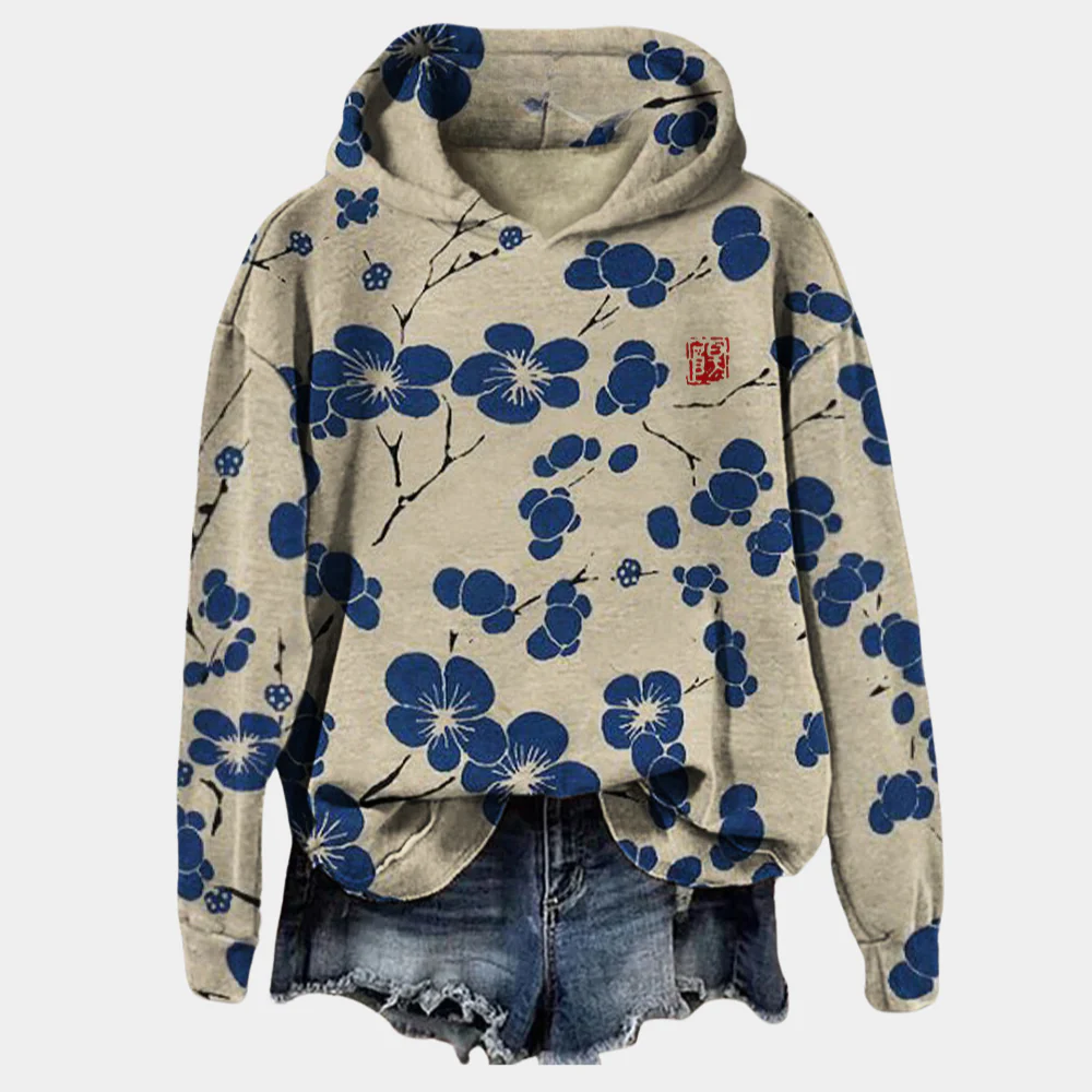 Sophie - Sweat Capuche Floral Femme – Image 2