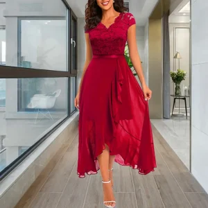 Mathilde - Robe De Soirée En Dentelle Avec Finition Luxueuse