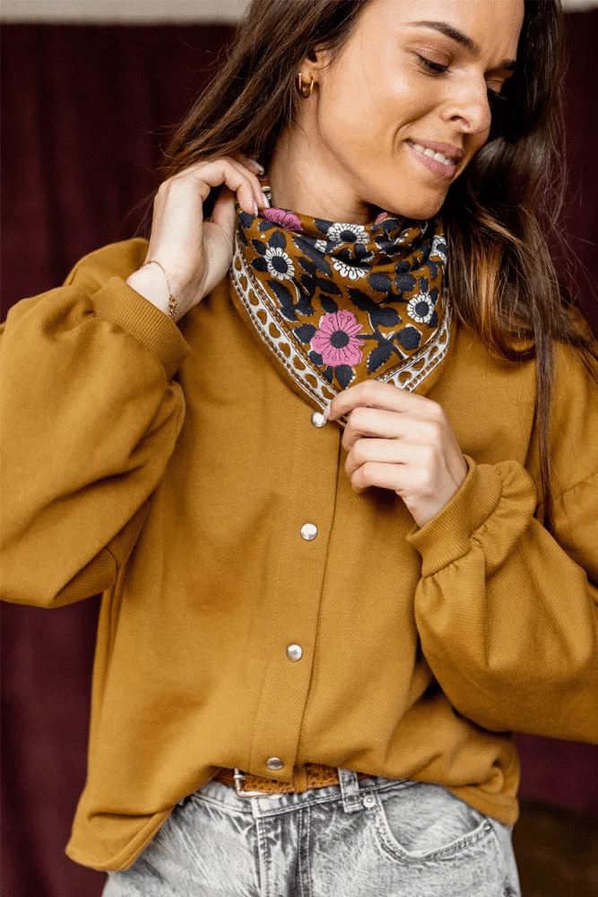 SMALL FOULARD MANIKA | Coeur tapenade – Image 3