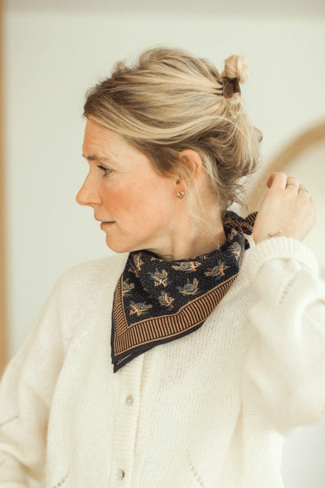 SMALL FOULARD MANIKA | Ananas Charbon – Image 3