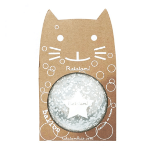 BALLON BULLE | Paillettes argent 12cm