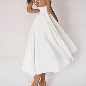 Charline - Robe Élégante Avec Col En V