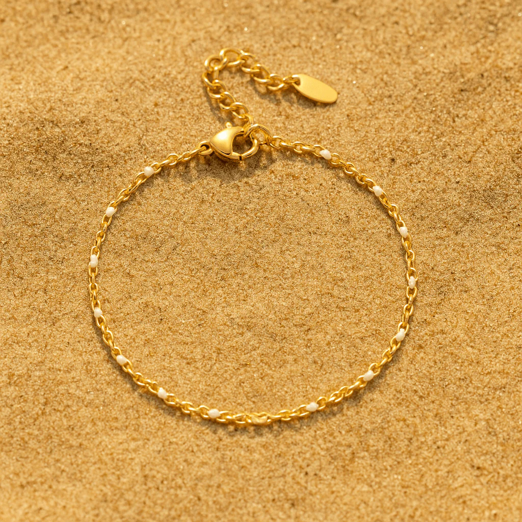 Bracelet Camilla – Plaqué or 14k & perles émaillées – Image 9
