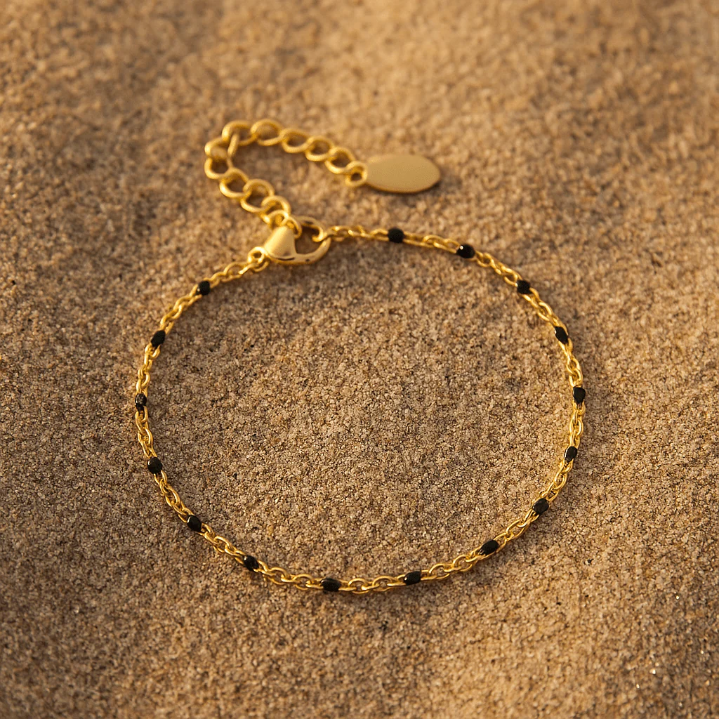 Bracelet Camilla – Plaqué or 14k & perles émaillées – Image 8