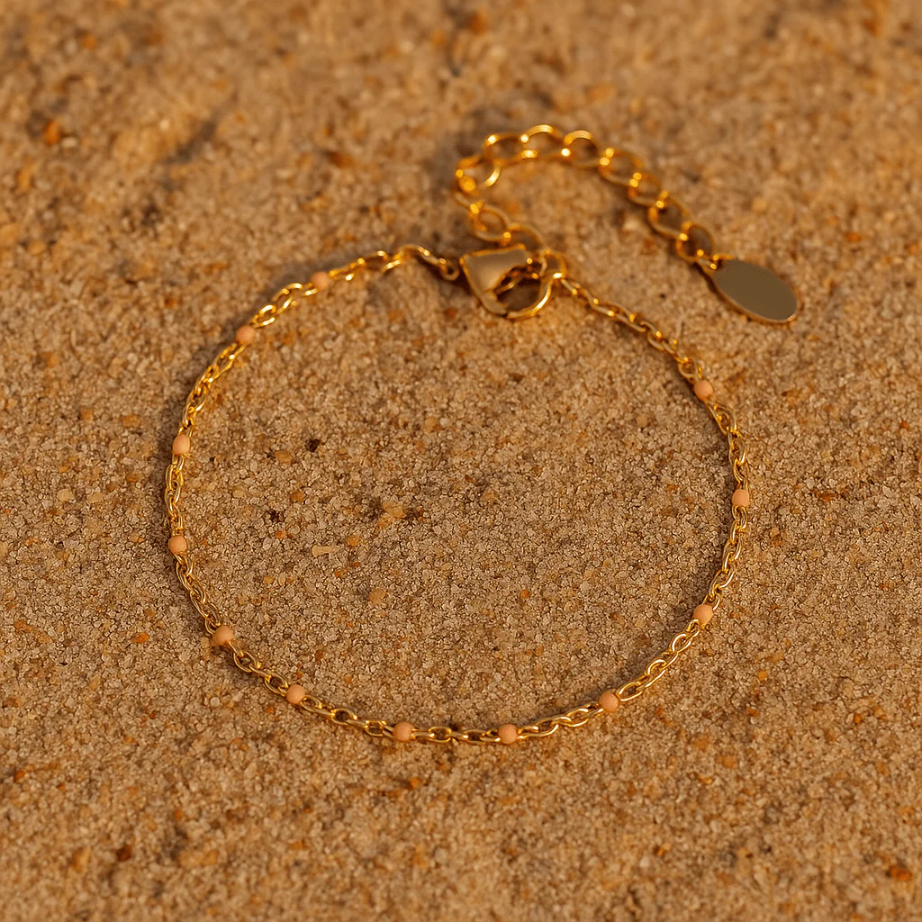 Bracelet Camilla – Plaqué or 14k & perles émaillées – Image 6