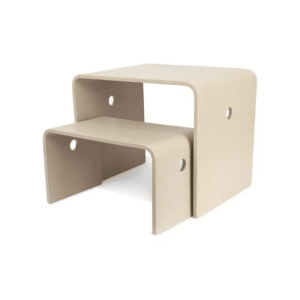 TABLE ET BANC MARCHEPIED | Beige gris