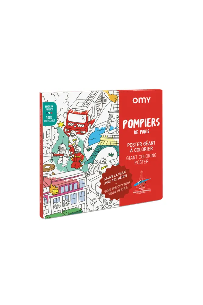 POSTER GEANT A COLORIER | Pompiers de Paris