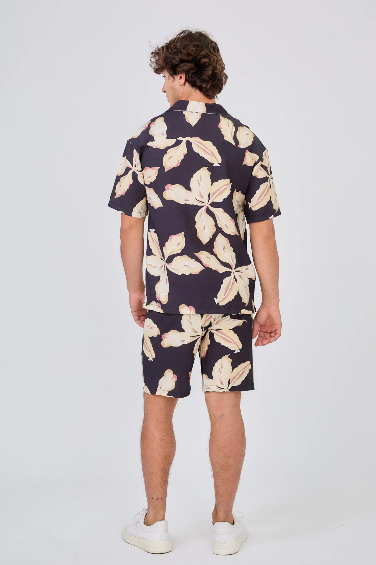 Ensemble Fluide Noir Fleurs – Image 5