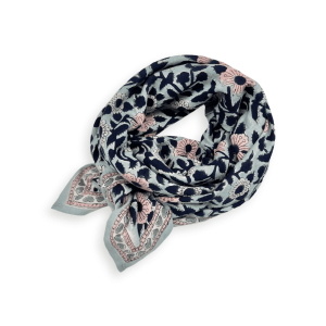 BIG FOULARD LATIKA | Coeur bleu glacier