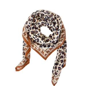 BIG FOULARD DUPATTA | Leopard Rust