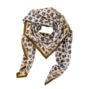 BIG FOULARD DUPATTA | Leopard Macadamia