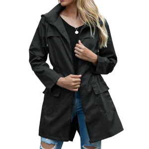 Julie – Manteau De Pluie Automnal Avec Détails Stylés