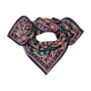 SMALL FOULARD MANIKA | Coeur Navy forest