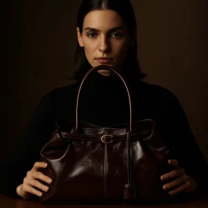 Sac Vera – Cuir vegan verni & double anses