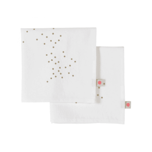 SET X2 SERVIETTES | Lina Milk Pluie Or