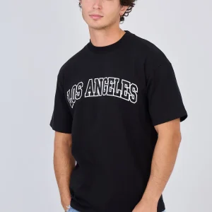 T-Shirt Noir "Los Angeles" Palms City of Angels
