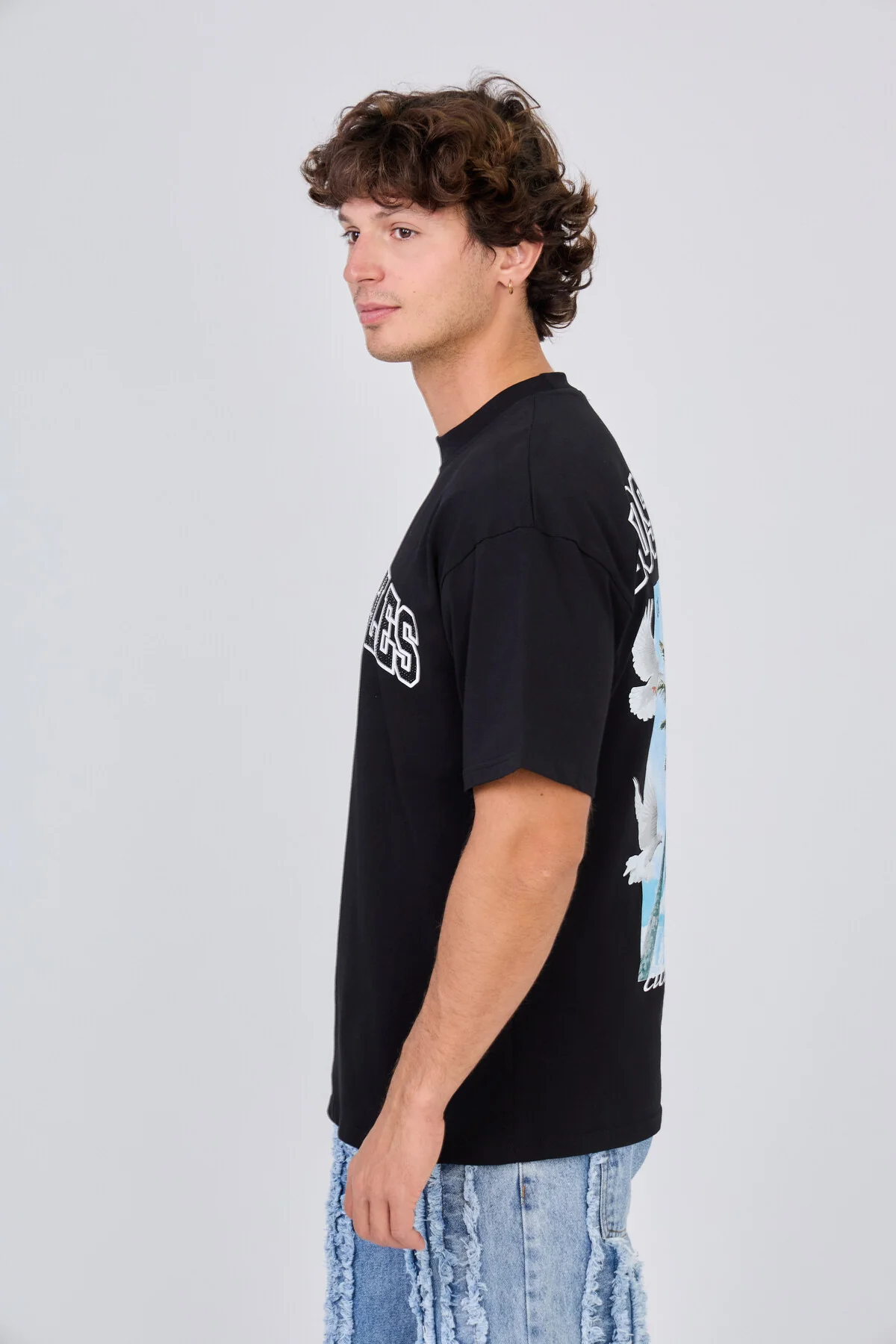 T-Shirt Noir "Los Angeles" Palms City of Angels – Image 3