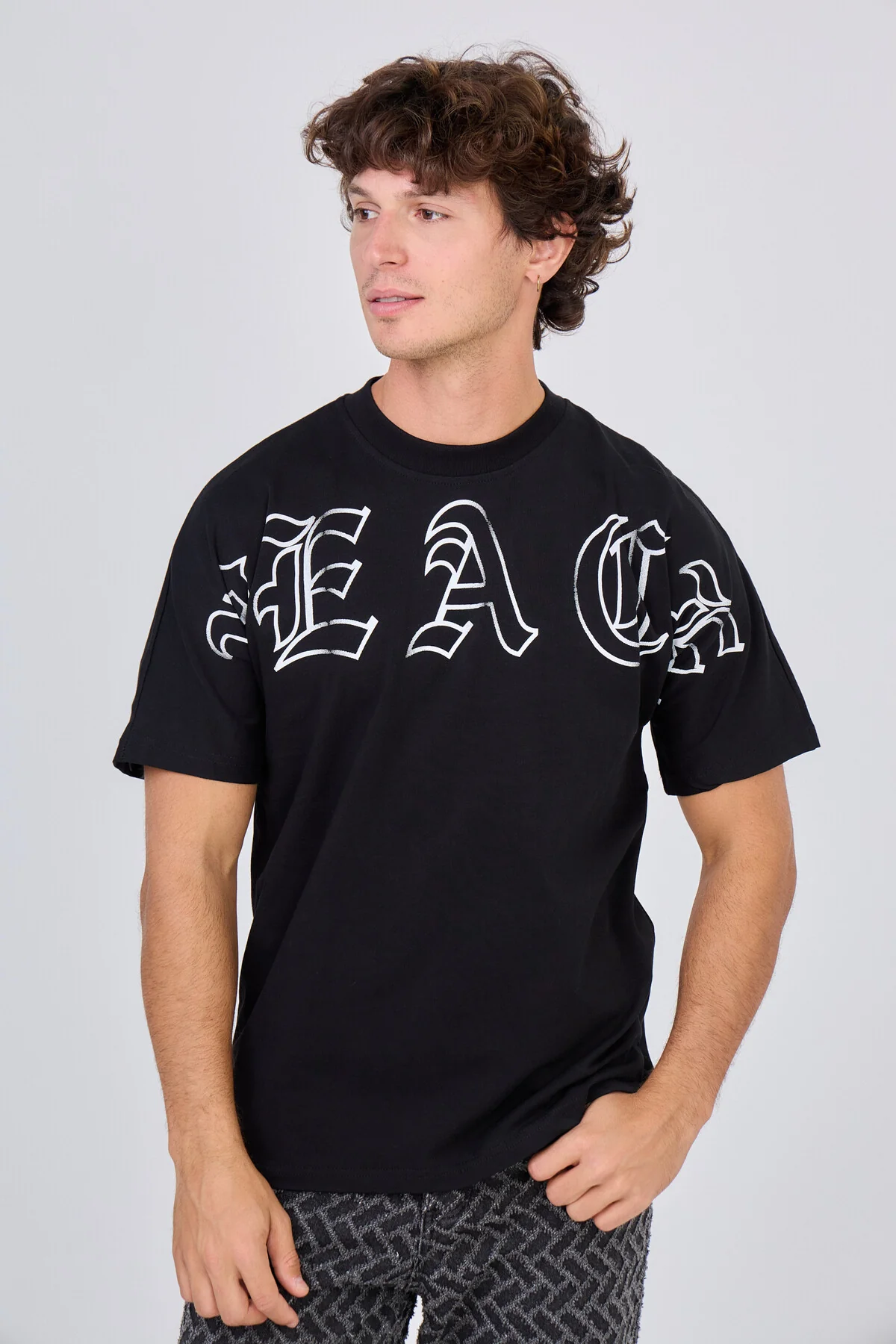 T-Shirt Noir Colombe Peace