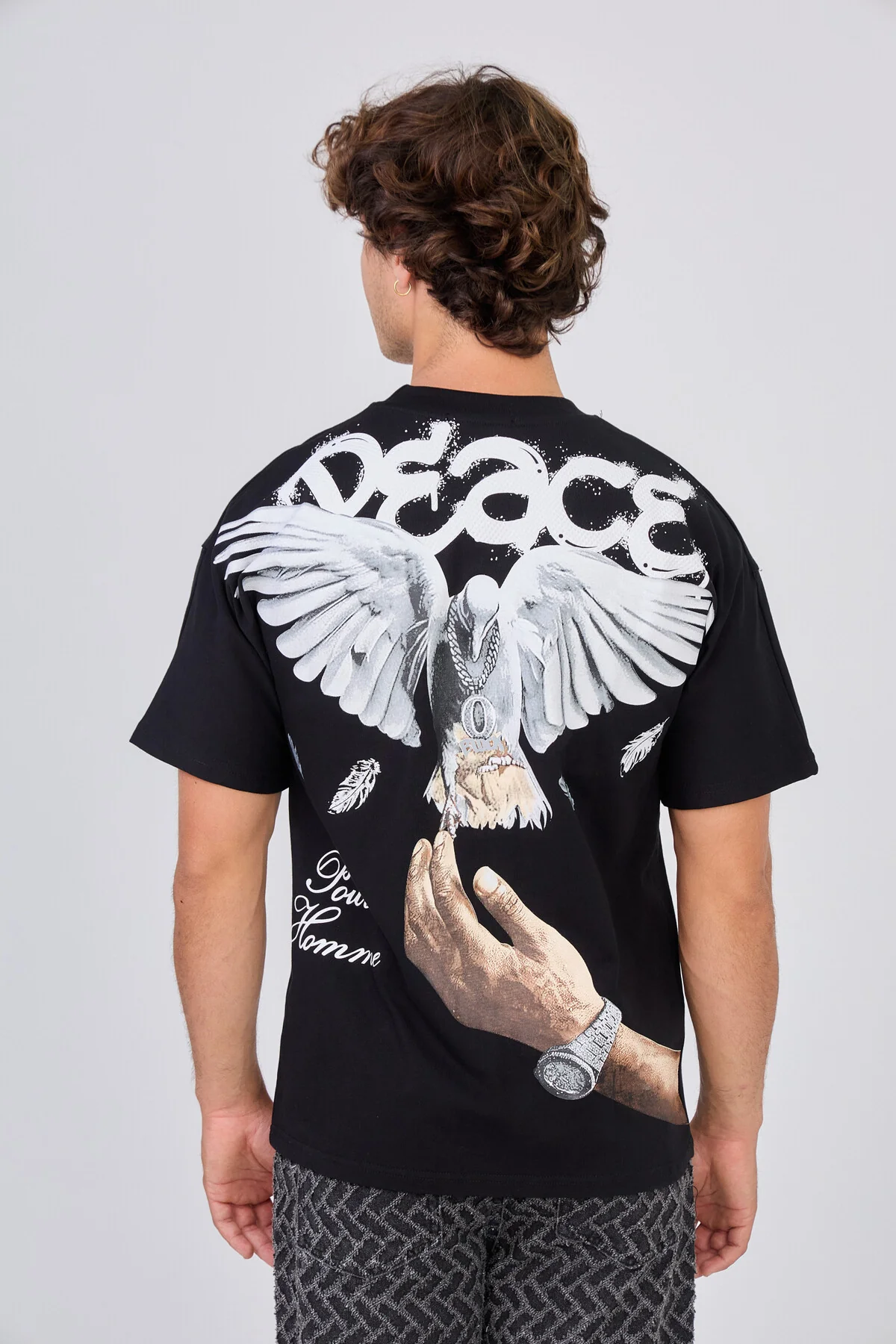 T-Shirt Noir "Peace" – Image 6
